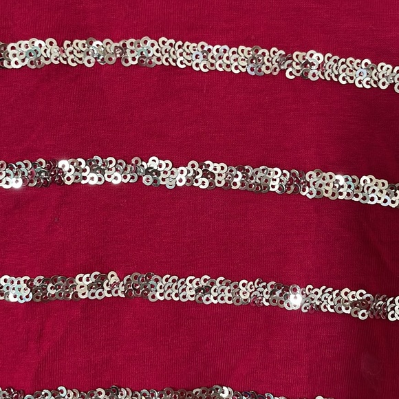 GUESS quarter sleeve sequin top - Picture 3 of 8